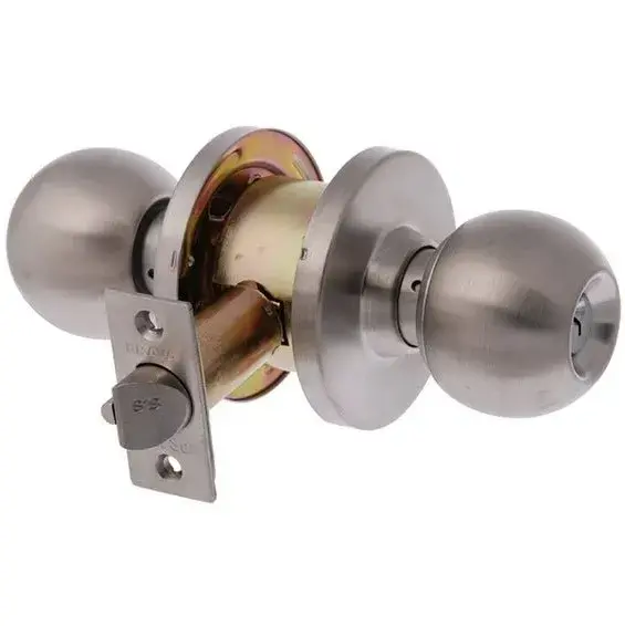 Brava Metro EA3062SS Storeroom knob set 60mm back set in satin stainless steel finish