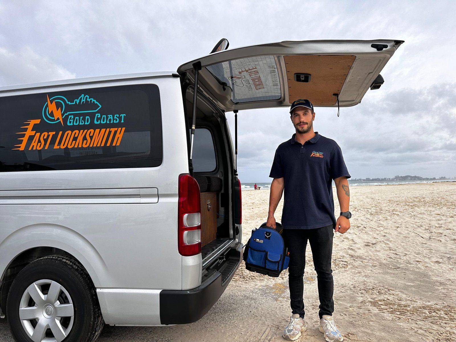 Trusted locksmith arriving at Gold Coast Airbnb property