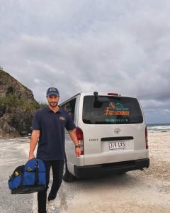 Fast mobile locksmith Gold Coast arriving in branded van with tools